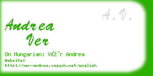 andrea ver business card